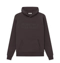 Fear of God Essentials hoodie in plum color, featuring a relaxed fit and soft fabric, designed for comfort and casual style.