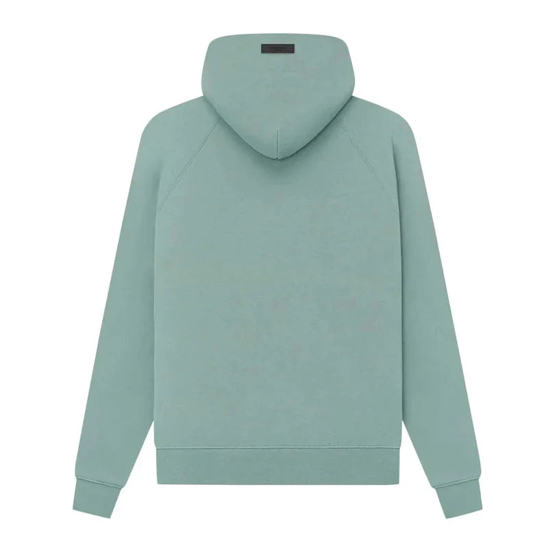 Fear of God Essentials hoodie in Sycamore color, featuring a comfortable fit and minimalist design from THE EA STORE.