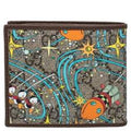  wallet with space-themed design featuring planets and stars